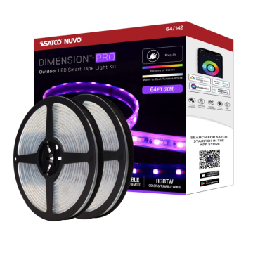 SATCO|NUVO DIMENSION PRO 64' Plug-In Outdoor LED Smart Tape Light Kit