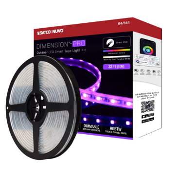 SATCO|NUVO DIMENSION PRO 32' Direct Wired Outdoor LED Smart Tape Light Kit