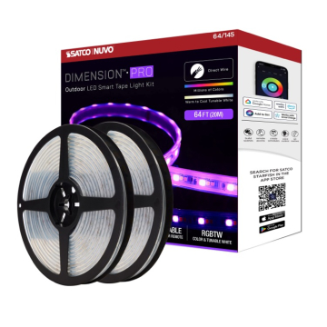 SATCO|NUVO DIMENSION PRO 64' Direct Wired Outdoor LED Smart Tape Light Kit