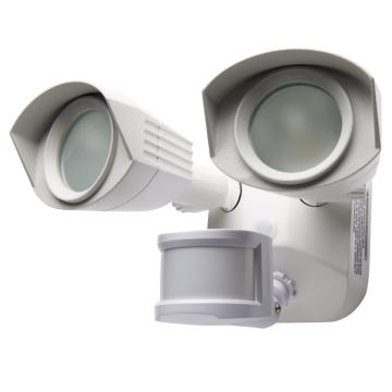 SATCO|NUVO Dual Head LED Security Light - White - 3000K - Motion Sensor - 120V