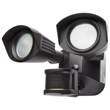 SATCO|NUVO Dual Head LED Security Light - Bronze - 3000K - Motion Sensor - 120V