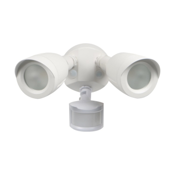 SATCO|NUVO Dual Head LED Security Light - Motion Sensor Included - White - 3000K - 120V