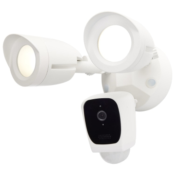 SATCO|NUVO Bullet Outdoor SMART LED Security Light with Camera - Starfish Enabled - White - 120-277V