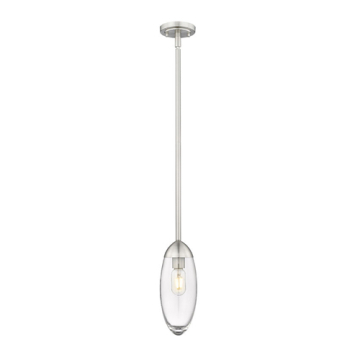 Z-Lite Arden 1-Light Pendant w/ Down Rod - 120V - Brushed Nickel