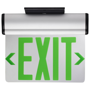 SATCO|NUVO Green (Mirror) Edge Lit LED Exit Sign - 90min Ni-Cad backup - 120/277V - Dual Face - Top/Back/End Mount