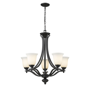 Z-Lite Lagoon 5-Light Chandelier - 120V - Matte Black