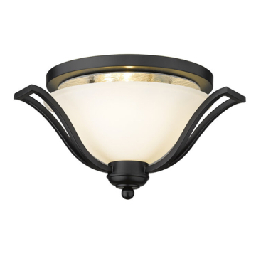 Z-Lite Lagoon 3-Light Flush Mount - 120V - Matte Black