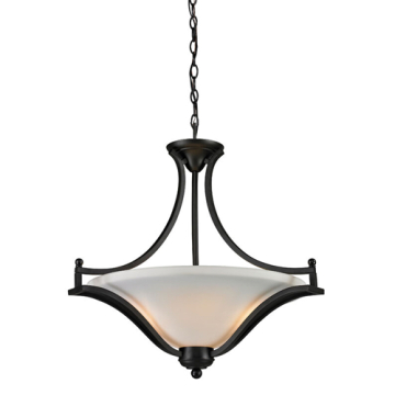 Z-Lite Lagoon 24" 3-Light Pendant - 120V - Matte Black