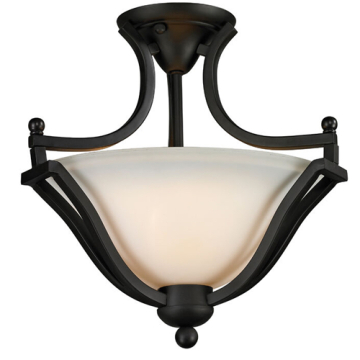 Z-Lite Lagoon 2-Light Semi-Flush Mount - 120V - Matte Black