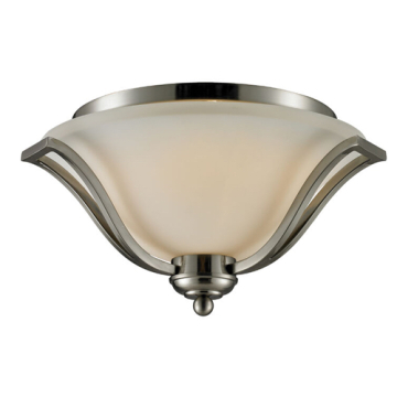 Z-Lite Lagoon 3-Light Flush Mount - 120V - Brushed Nickel
