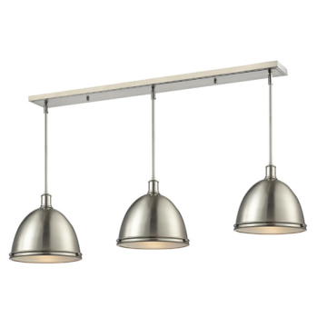 Z-Lite Mason 13" 3-Light Linear Chandelier - 120V - Brushed Nickel