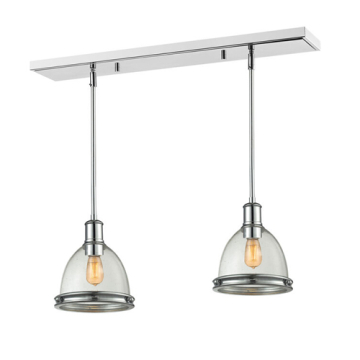 Z-Lite Mason 2-Light Linear Chandelier - 120V - Chrome