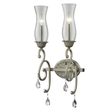 Z-Lite Melina 2-Light Wall Sconce - 120V - Antique Silver