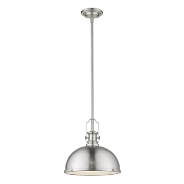 Z-Lite Melange 13" 1-Light Pendant - 120V - Brushed Nickel