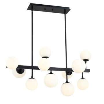 Z-Lite Midnetic 11-Light Linear Chandelier - 120V - Matte Black