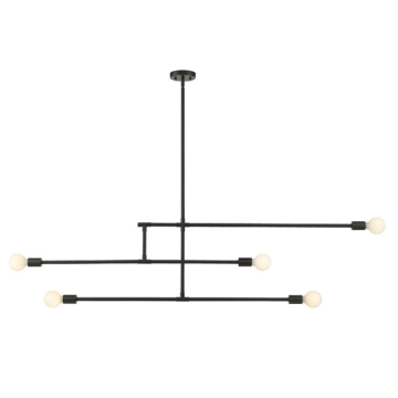 Z-Lite Modernist 5-Light Chandelier - 120V - Matte Black