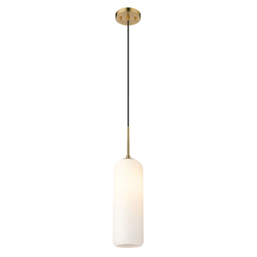 Z-Lite Monty 22" 1-Light Pendant - 120V - Heritage Brass / Matte Opal