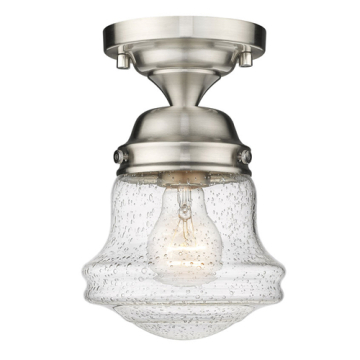 Z-Lite Vaughn 6" 1-Light Flush Mount - 120V - Brushed Nickel