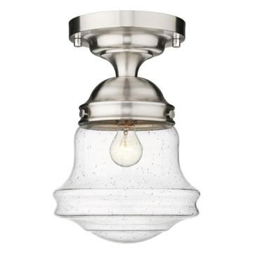 Z-Lite Vaughn 11" 1-Light Flush Mount - 120V - Brushed Nickel