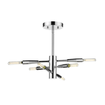 Z-Lite Ascension 6-Light Semi-Flush Mount - 120V - Chrome