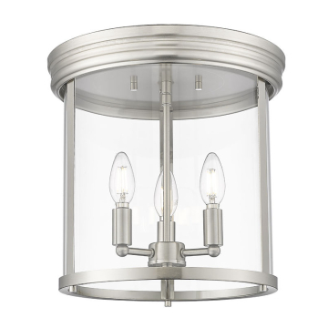 Z-Lite Thayer 3-Light Flush Mount - 120V - Brushed Nickel