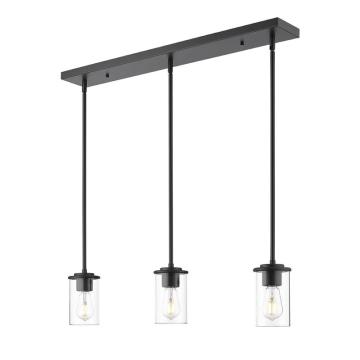 Z-Lite Thayer 3-Light Pendant - 120V - Matte Black