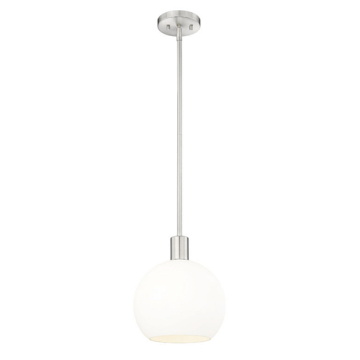 Z-Lite Margo 10" 1-Light Pendant - 120V - Brushed Nickel / White