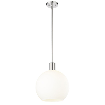 Z-Lite Margo 14" 1-Light Pendant - 120V - Polished Nickel / White