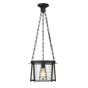 Z-Lite Cape Harbor 1-Light Pendant - 120V - Matte Black