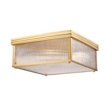 Z-Lite Carnaby 18" 4-Light Square Flush Mount - 120V - Modern Gold