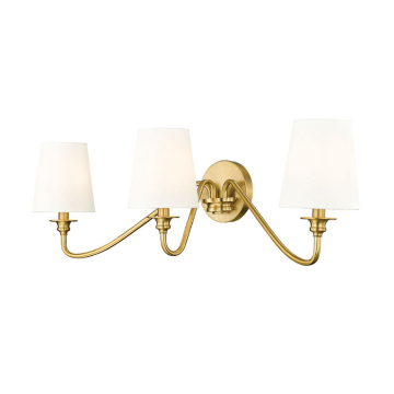 Z-Lite Gianna 3-Light Wall Sconce - 120V - Modern Gold