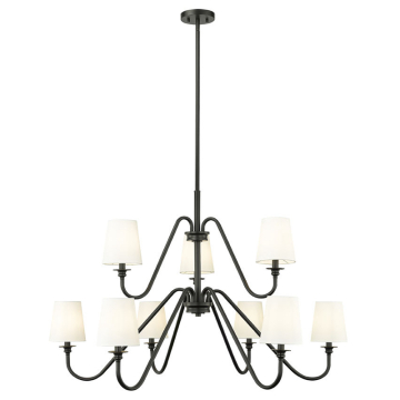 Z-Lite Gianna 46" 9-Light Chandelier - 120V - Matte Black