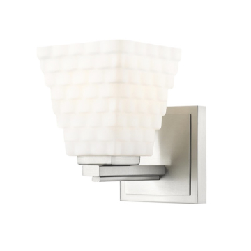 Z-Lite Annalise 1-Light Wall Sconce - 120V - Brushed Nickel / Matte Opal