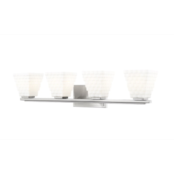 Z-Lite Annalise 32" 4-Light Vanity - 120V - Brushed Nickel / Matte Opal