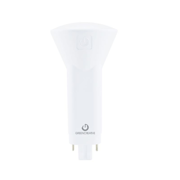 Green Creative 5.5W LED PL Lamp - Universal 2-4 Pin G24/GX24 Base - 3500K - 600 Lumens - 120-277V or Ballast Compatible