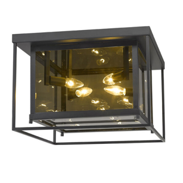 Z-Lite Infinity 4-Light Flush Mount - 120V - Misty Charcoal