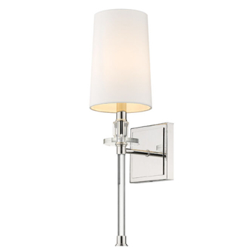 Z-Lite Sophia 1-Light Wall Sconce - 120V - Polished Nickel