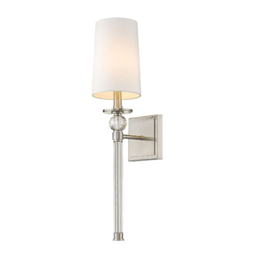 Z-Lite Mia 1-Light Wall Sconce - 120V - Brushed Nickel