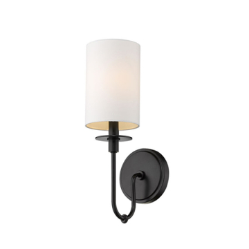 Z-Lite Ella 1-Light Wall Sconce - 120V - Matte Black