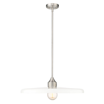Z-Lite Paloma 24" 1-Light Pendant - 120V - Brushed Nickel / Gloss Opal