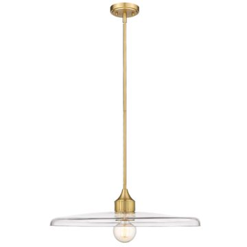 Z-Lite Paloma 24" 1-Light Pendant - 120V - Olde Brass / Clear