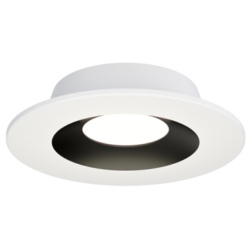 Maxim Lighting Crisp 4" LED Recessed J-Box Downlight - 3000K - Round - 120V - White / Black