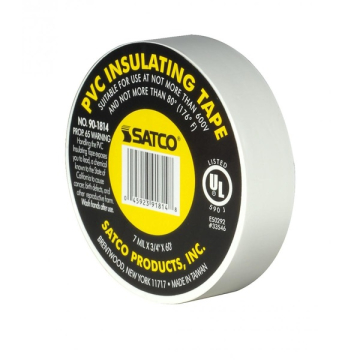 SATCO|NUVO PVC Electrical Tape - 3/4" x 60 Foot - White