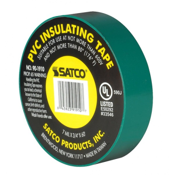 SATCO|NUVO PVC Electrical Tape - 3/4" x 60 Foot - Green