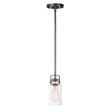 Maxim Lighting Magnolia 1-Light Mini Pendant - 120V - Bronze / Gold