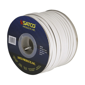 SATCO|NUVO Lamp And Lighting Bulk Wire - 18/2 SPT-2 105C - 250FT Reel - White