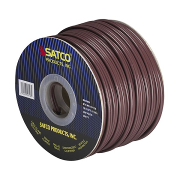 SATCO|NUVO Lamp And Lighting Bulk Wire - 18/2 SPT-2 105C - 250FT Reel - Brown
