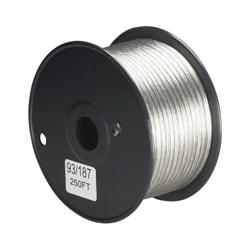 SATCO|NUVO Lamp And Lighting Bulk Wire - 20/2 SPT-1 105C - 250FT Reel - Clear Silver