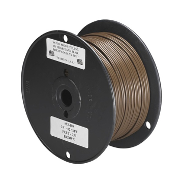 SATCO|NUVO Lamp And Lighting Bulk Wire - 22/2 SPT-1 105C - 250FT Reel - Brown