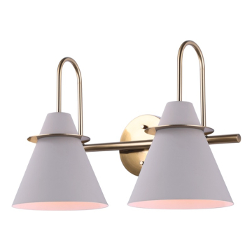 Canarm Talia 2-Light Vanity Light - 120V - Matte Grey And Gold